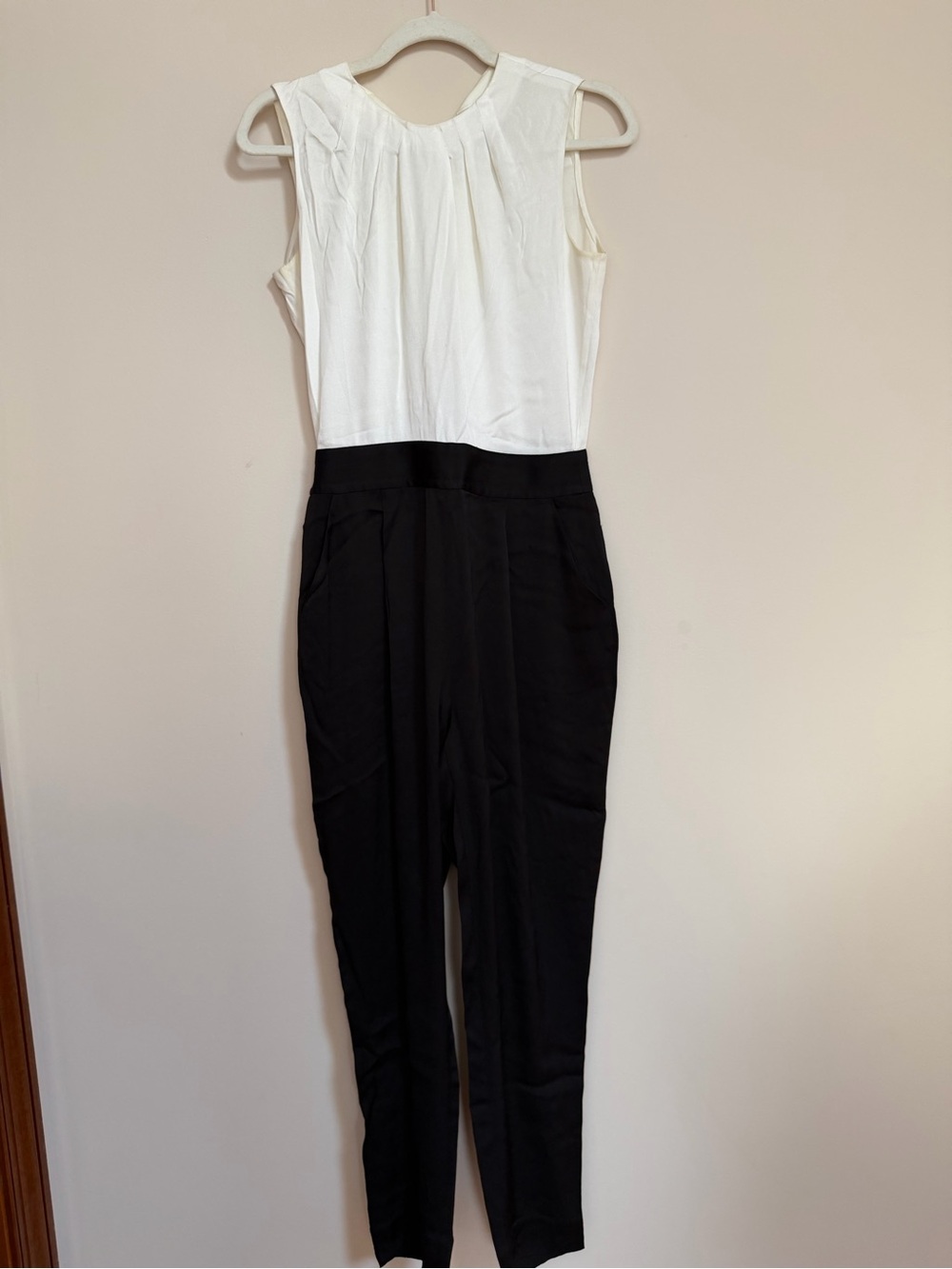 kate spade Two-Tone Sleeveless Black and White Jumpsuit